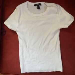 forever 21 white small tee